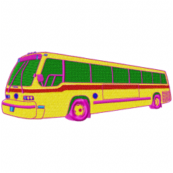 Bus Embroidery Design 2 Bus Embroidery Design 2